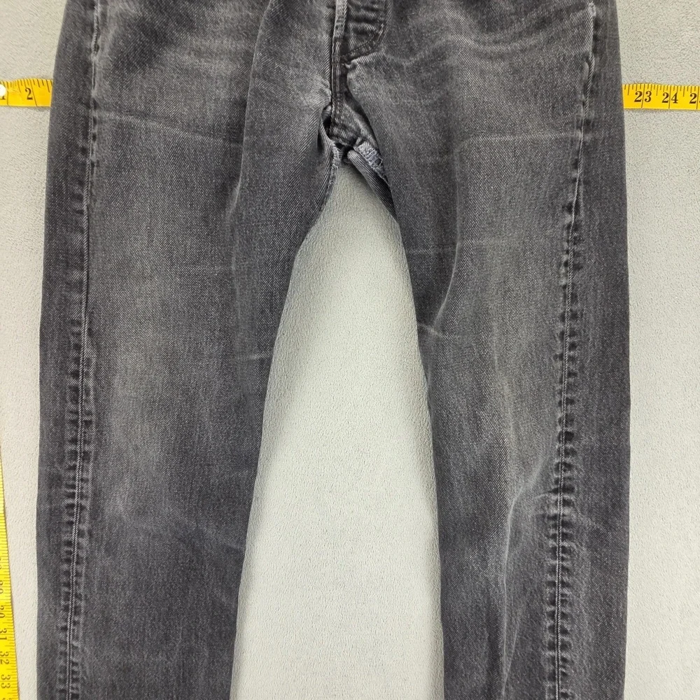 Vintage Levis 501 Jeans Mens Black Regular Straight Made In USA Fits 24x30 - Picture 10 of 16